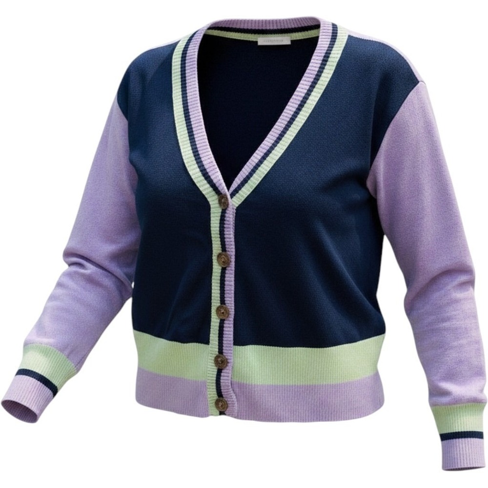 Anne Klein Dempsey S Cardigan Sweater Academia Indie Y2K Preppy Modest Layering